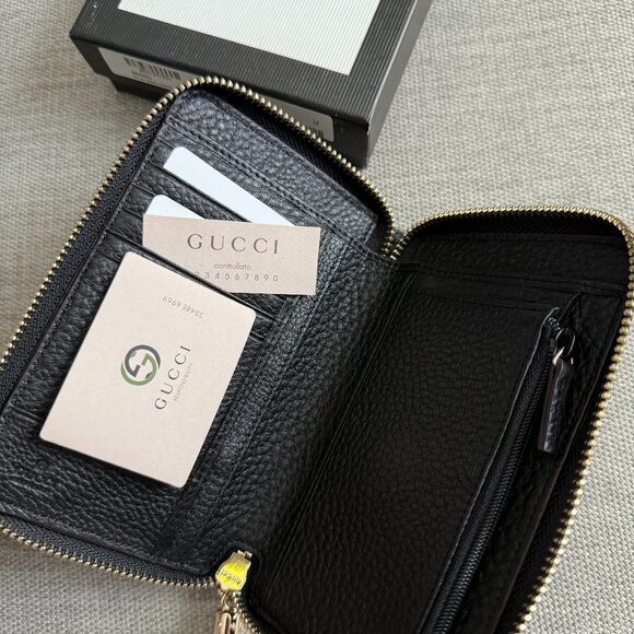 New Gucci Soho Black Leather Wallet - Picture 4 of 6